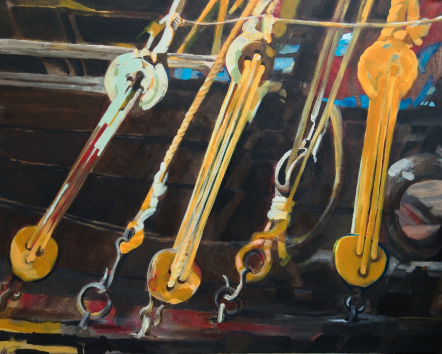 Flaschenzüge auf der Wasa