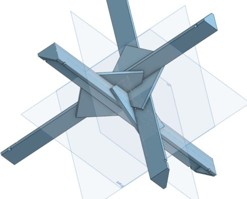 Panzersperren Konstruktion 3DView